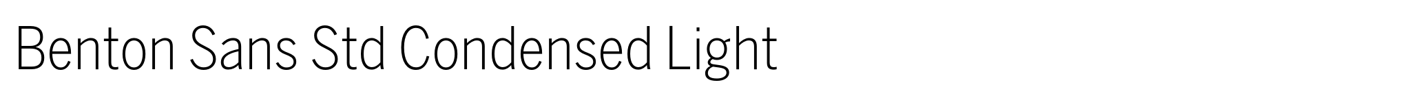 Benton Sans Std Condensed Light image